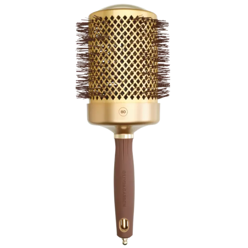 Olivia Garden Borstel Expert Blowout Shine Goud/Bruin 80mm
